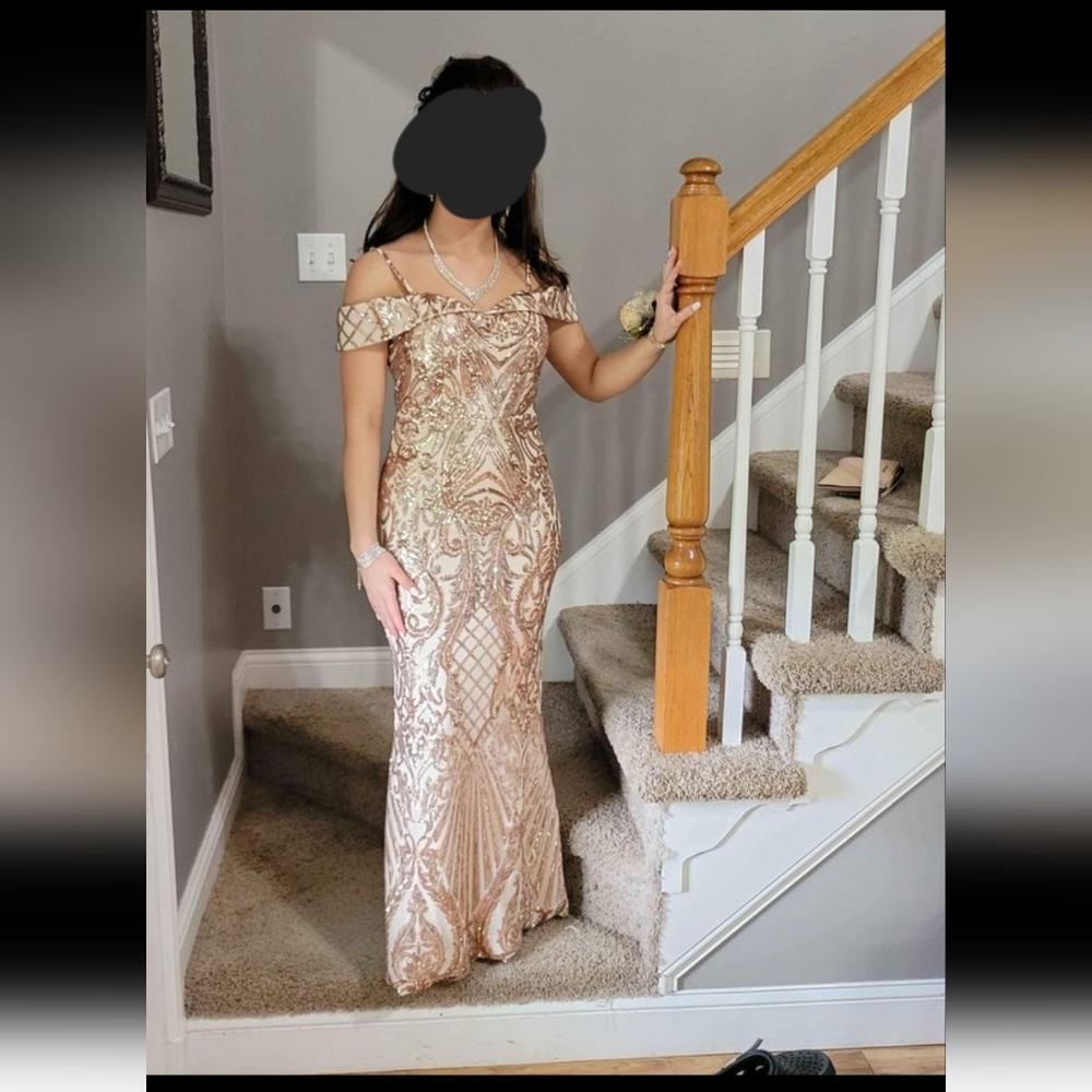 Rose Gold Prom Dress